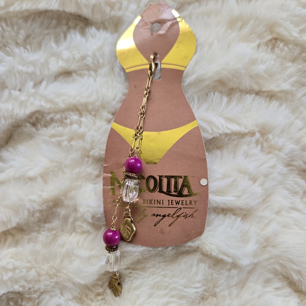 Nicolita Bikini Jewelry with Pink and Gold Accents